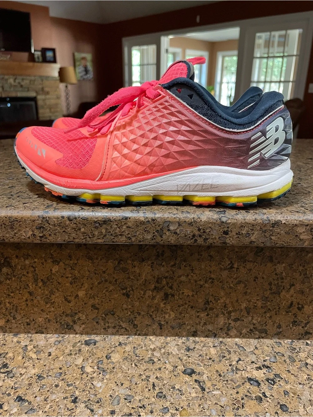 New Balance Vazee 2990 Performance Running Shoe Pink to Navy Gradient Sz 8